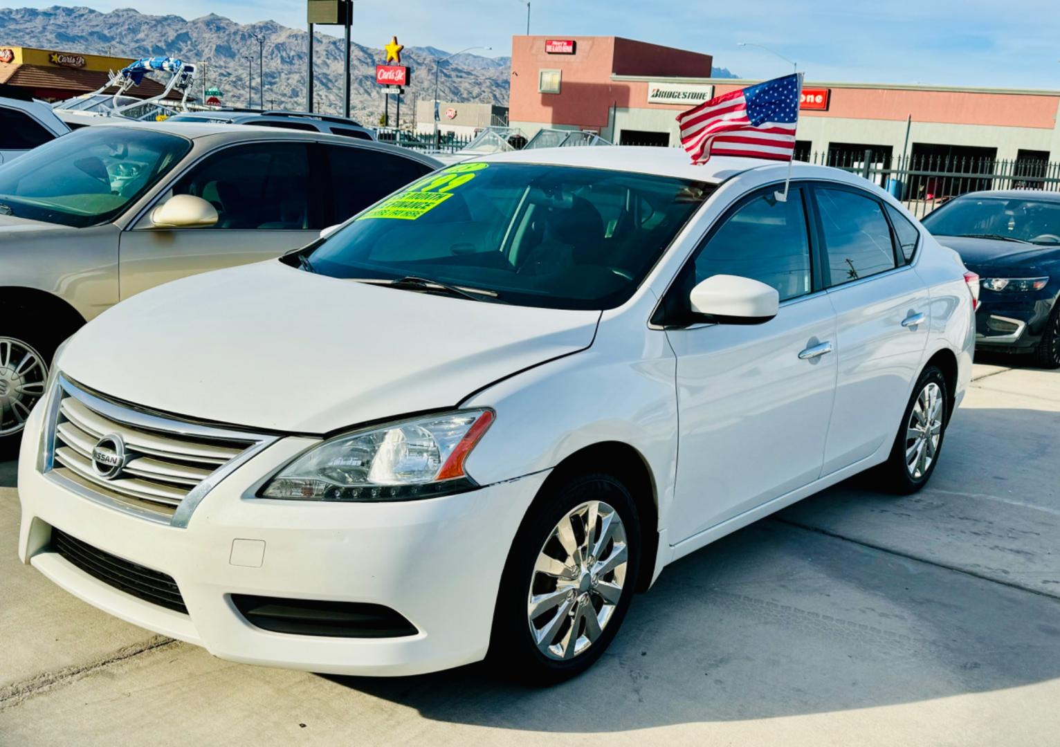 2013 White Nissan Sentra S 6MT (3N1AB7AP2DL) with an 2.0L L4 DOHC 16V engine, 6-Speed Manual transmission, located at 2190 Hwy 95, Bullhead City, AZ, 86442, (928) 704-0060, 0.000000, 0.000000 - Photo#0